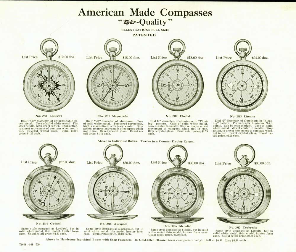 What are some types of compasses?